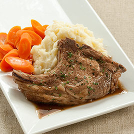 Red Wine-Braised Pork Chops